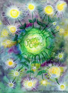 Permaculture Stars - Painting done on Lughnassadh, 2015 after returning from my PDC!