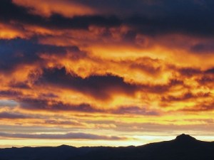 sunset over Bariloche, Argentina