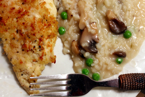 Wild Mushroom and Pea Risotto