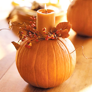 Fall Pumpkin Candle&nbsp;Centerpiece