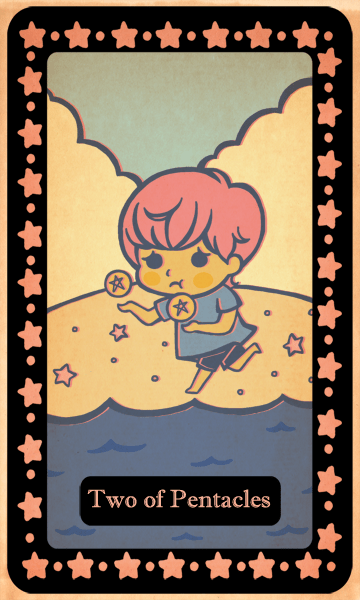 Tarot Guidance for Thursday 22 June 2017: 2 of&nbsp;Pentacles