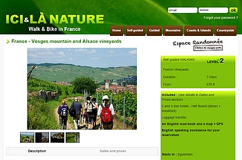 Walking Vosges mountain Alsace vineyards