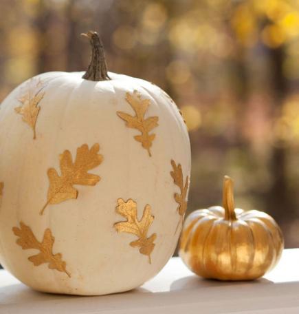 Gold-leaf pumpkin