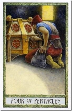 Card of the Day – 4 of Pentacles – Friday, November 10, 2017 — Tarot by&nbsp;Cecelia