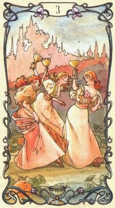 Card of the Day – 3 of Cups – Saturday, December 30, 2017 — Tarot by&nbsp;Cecelia