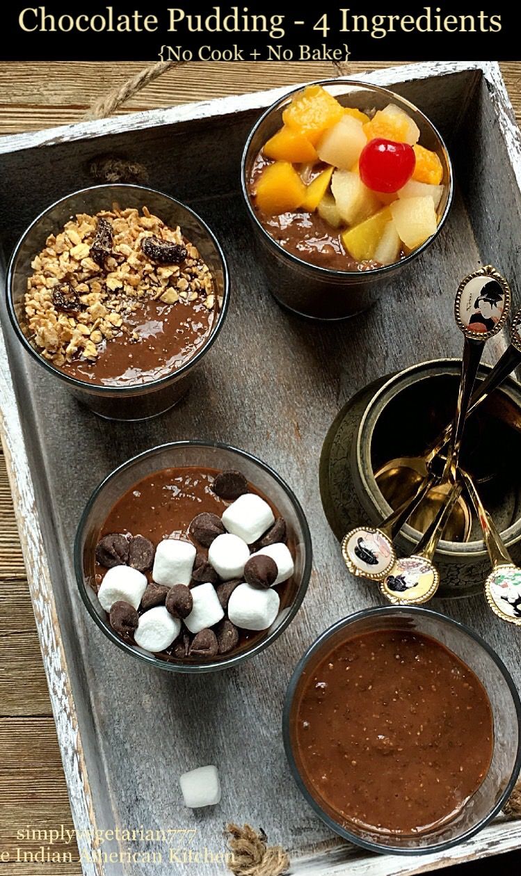 Chocolate Pudding No Cook No Bake 4 Ingredients&nbsp;Recipe