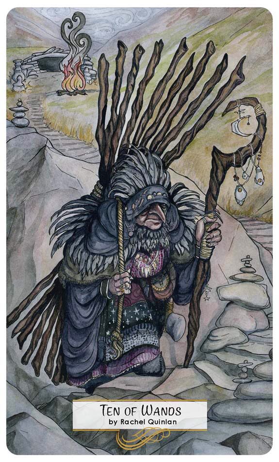 Card of the Day – 10 of Wands – Friday, March 16, 2018 — Tarot by&nbsp;Cecelia