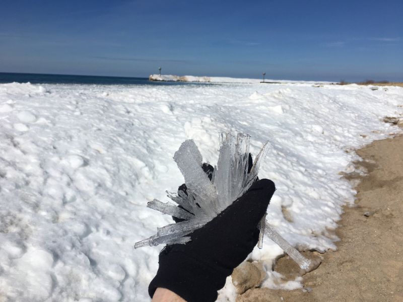 Candle Ice on Lake Michigan — Michigan in&nbsp;Pictures