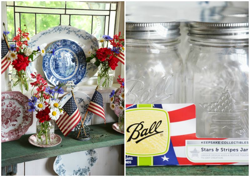 Celebrate the Red, White and Blue: Stars and Stripes Ball Jars +&nbsp;Giveaway