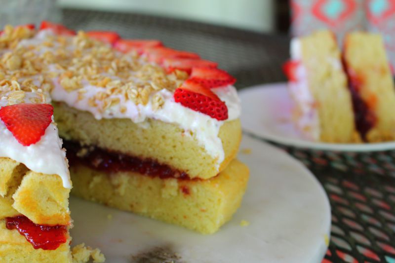 Rustic Grain-Free Strawberries & Cream Shortcake with&nbsp;Granola