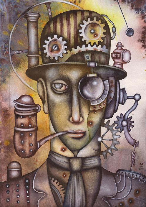 Steampunk Man pipe-Eugene_Ivanov_2431