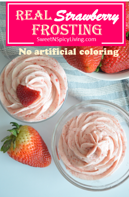 REAL Strawberry Buttercream Whipped Frosting (No Artificial Coloring)&nbsp;—