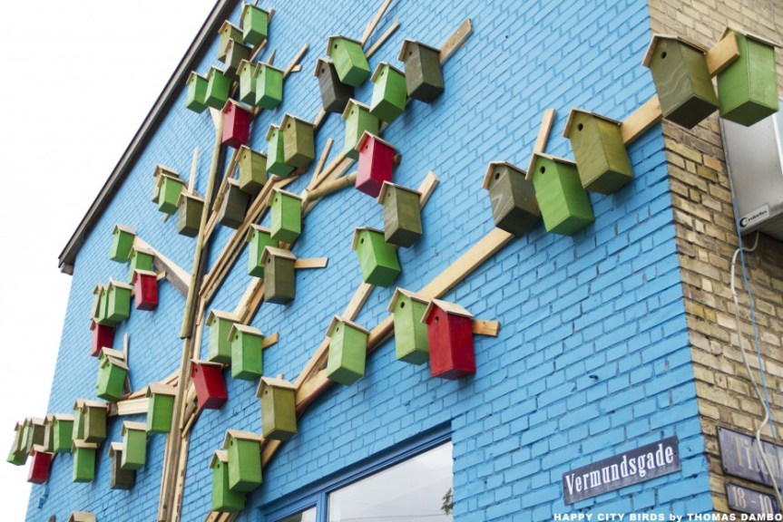Street art project, Happy City Birds, creates more than 3,500 birdhouses from upcycled&nbsp;materials