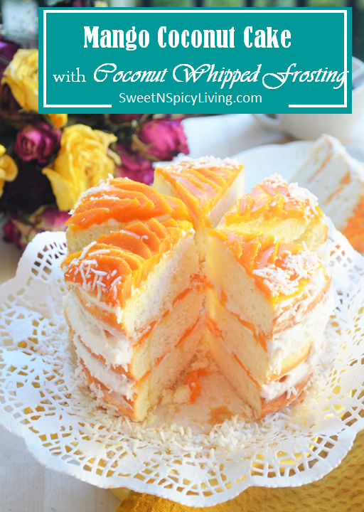 Mango Coconut Cake with Dairy Free Coconut Whipped Frosting&nbsp;—