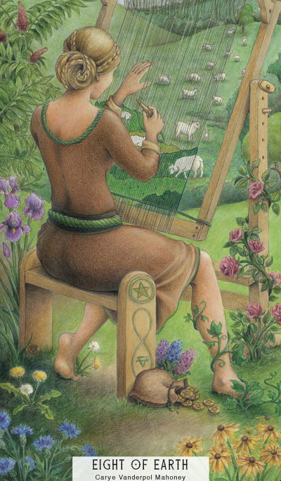 Card of the Day – 8 of Pentacles – Saturday, June 1, 2019 — Tarot by&nbsp;Cecelia