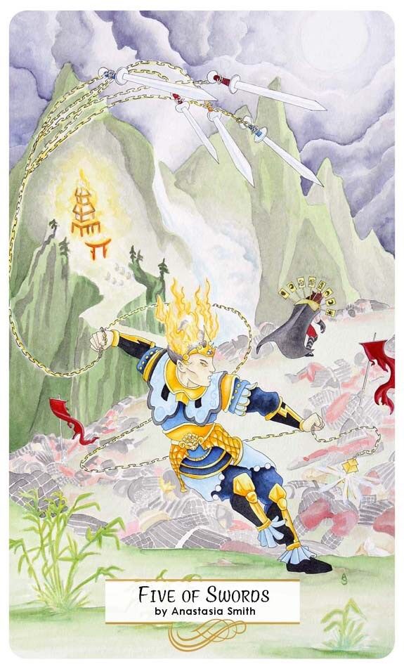 Card of the Day – 5 of Swords – Saturday, August 10, 2019 — Tarot by&nbsp;Cecelia