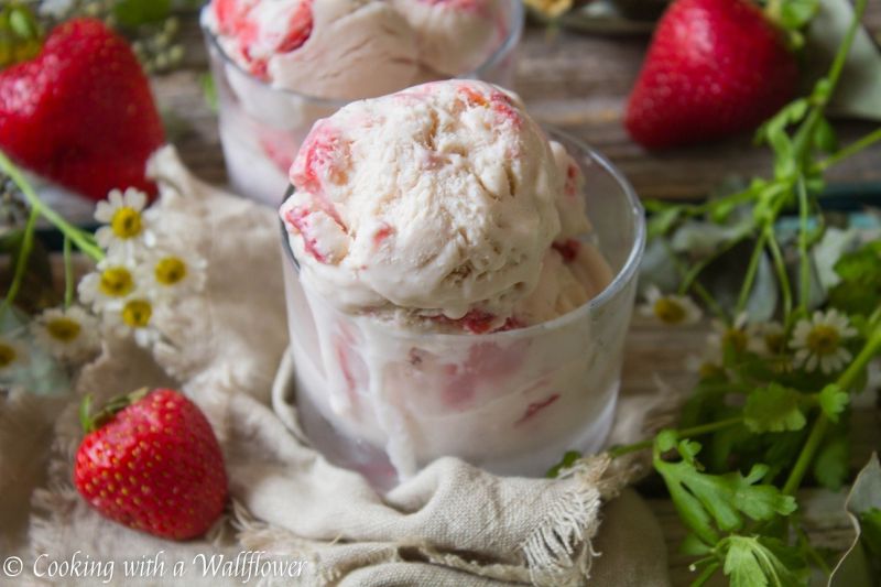 No Churn Strawberry Mint Ice Cream — Cooking with a&nbsp;Wallflower