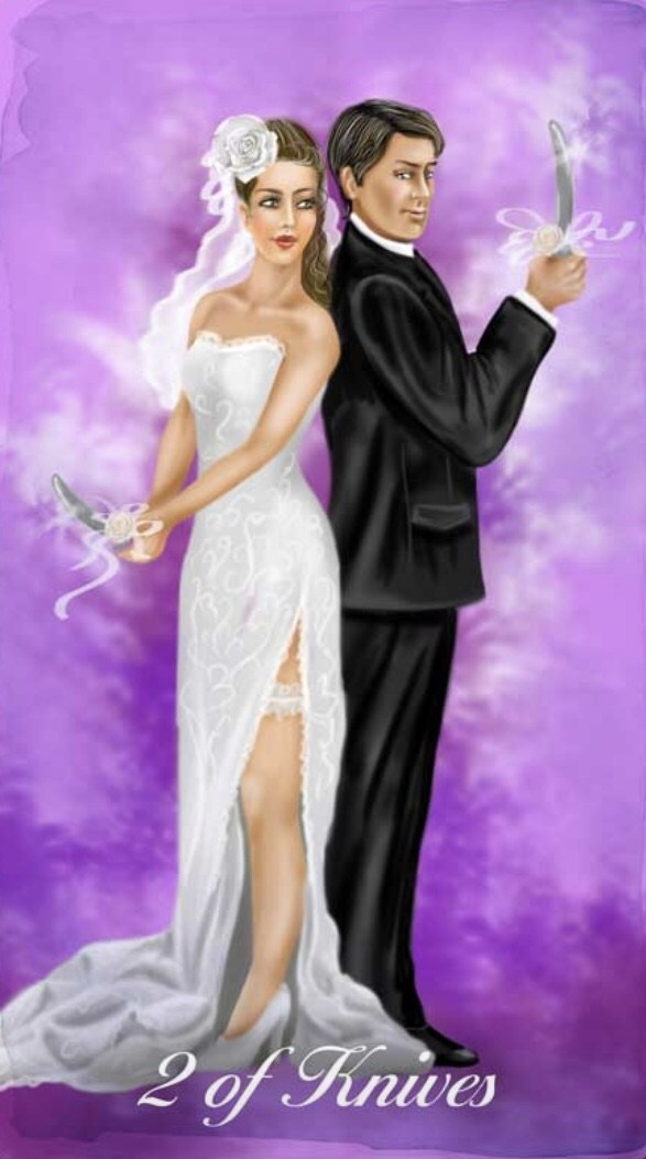 Card of the Day – 2 of Swords (Knives) – Monday, November 4, 2019 — Tarot by&nbsp;Cecelia