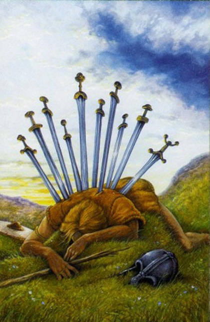 Tarot for Today – 10 of Swords -Monday, December 23, 2019 – Tarot by Lady Dyanna — Ravenhawks’ Magickal Mystical&nbsp;Places