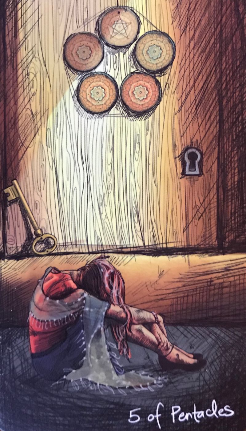 Card of the Day – 5 of Pentacles – Friday, December 13, 2019 — Tarot by&nbsp;Cecelia