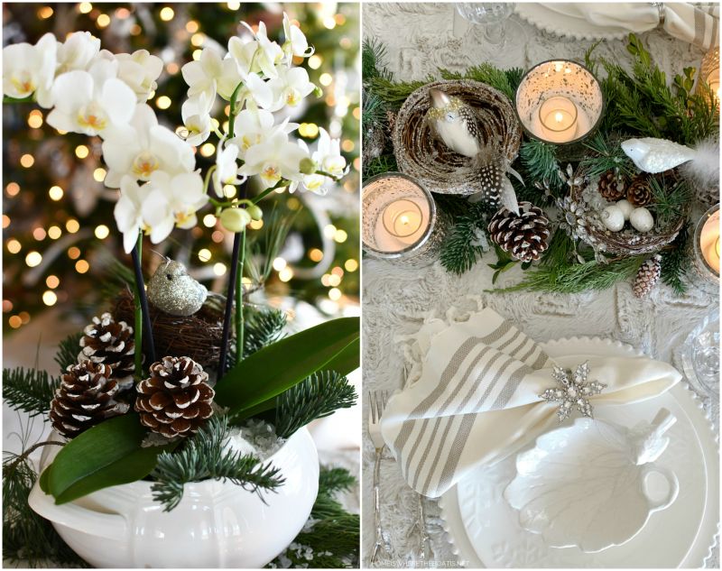 Winter Nesting:  Winter White Table + Orchid Arrangement — Home is Where the Boat&nbsp;Is