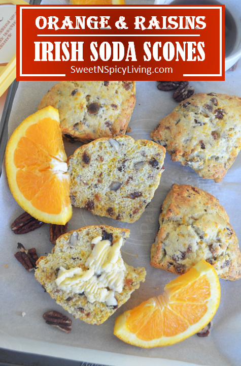 Small Batch Irish Soda Pecan and Raisins Scones (Makes 4)&nbsp;—