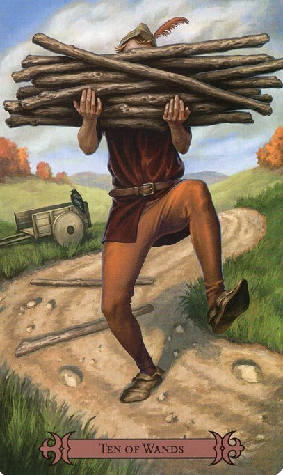 Tarot for Today - 10 of Wands -Monday, June 1, 2020 - Tarot by Lady Dyanna