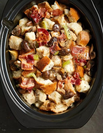 Meat Harvest Recipes: Slow Cooker Chestnut-Bacon Stuffing